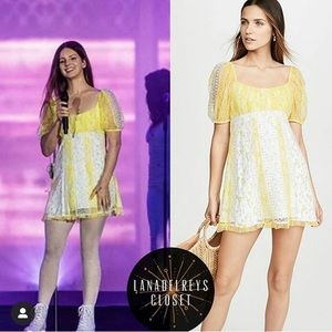 [For Love & Lemons] LIMONCELLO MINI DRESS (ASO LANA DEL REY)